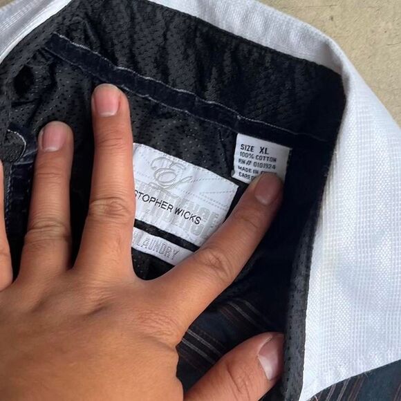 Christopher Wicks English Laundry Y2k Shirt button down Affliction style Mens si - Picture 3 of 3